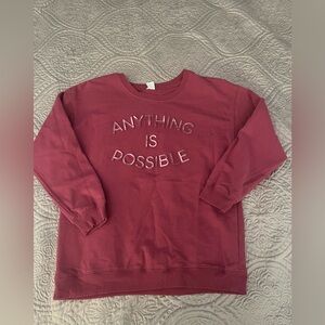 Evsie’s Discontinued Dark Pink Graphic Sweatshirt